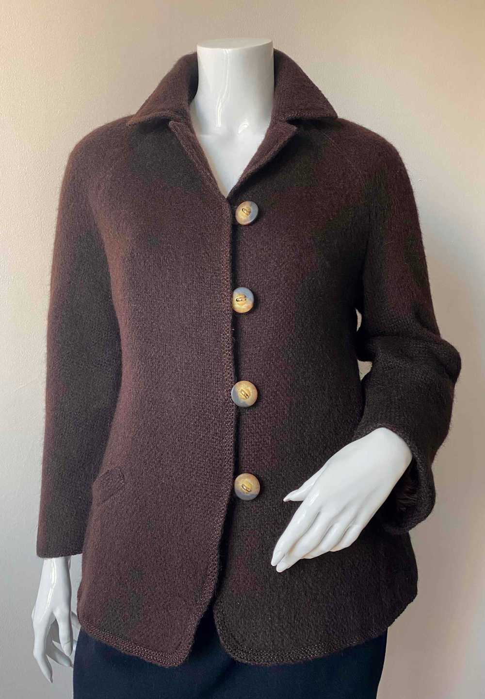 Wool jacket - Cropped knitted mohair jacket - image 2