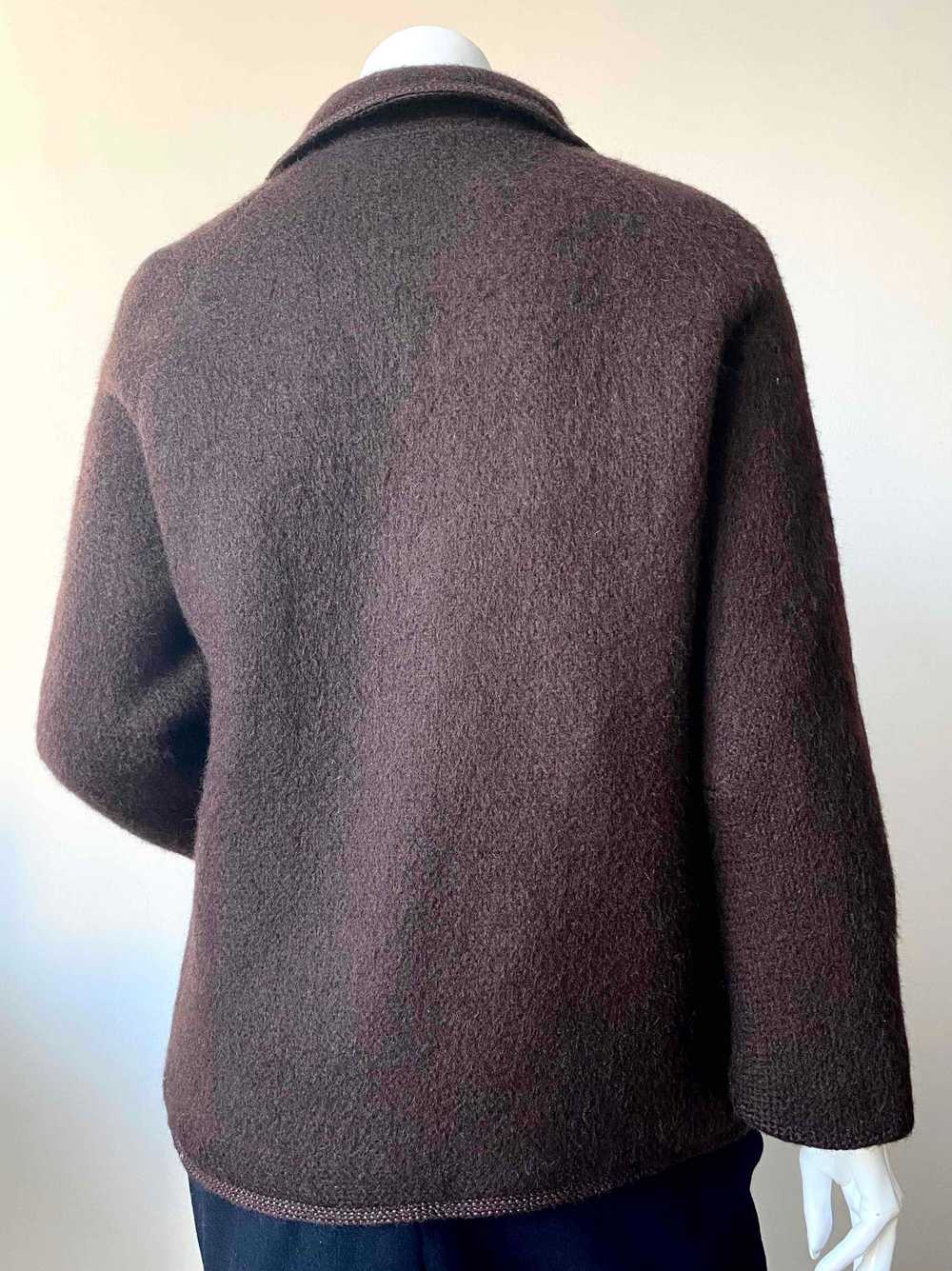 Wool jacket - Cropped knitted mohair jacket - image 8