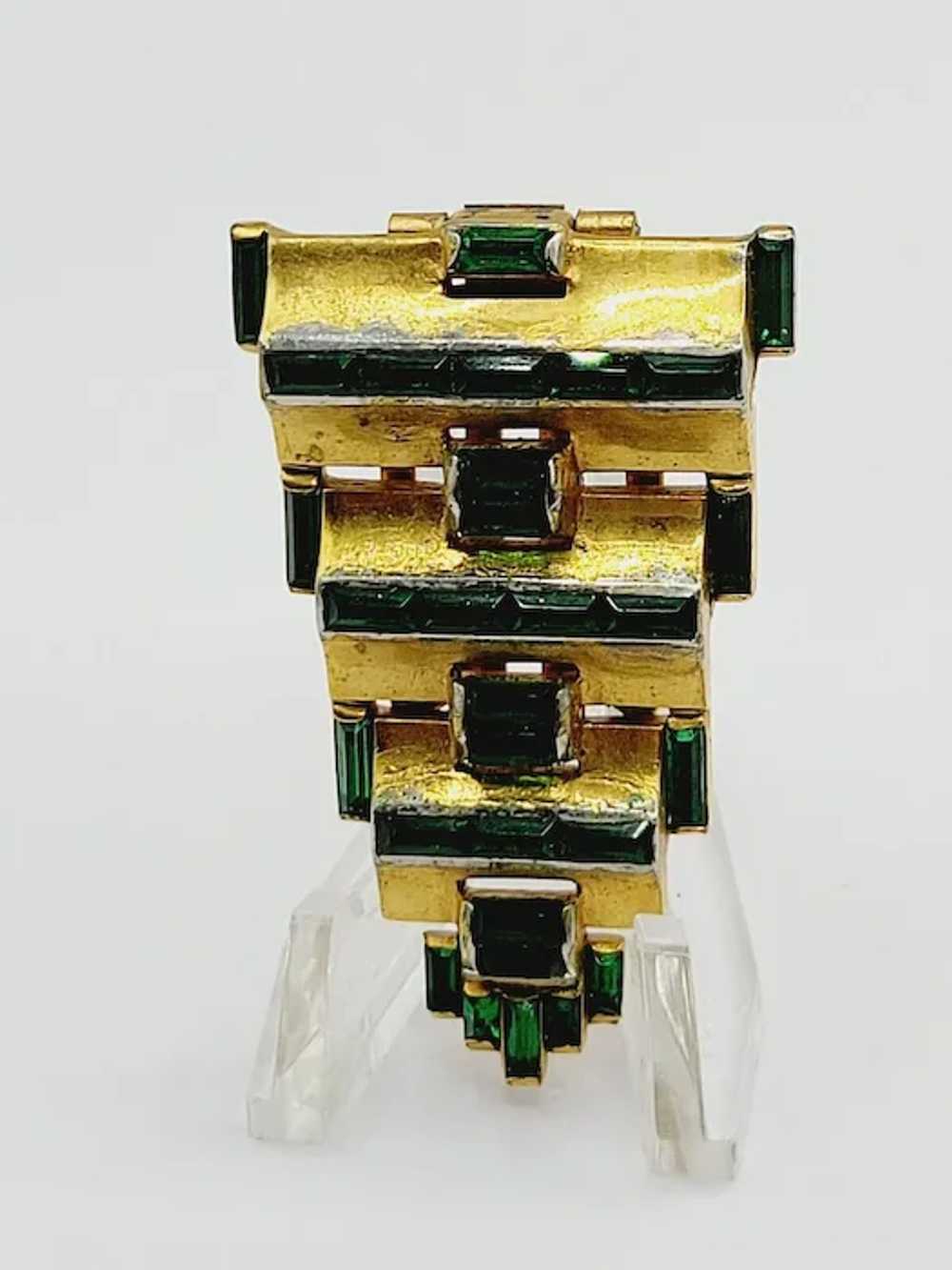 Art Deco Retro Dress Clip With Invisible Stones [… - image 2