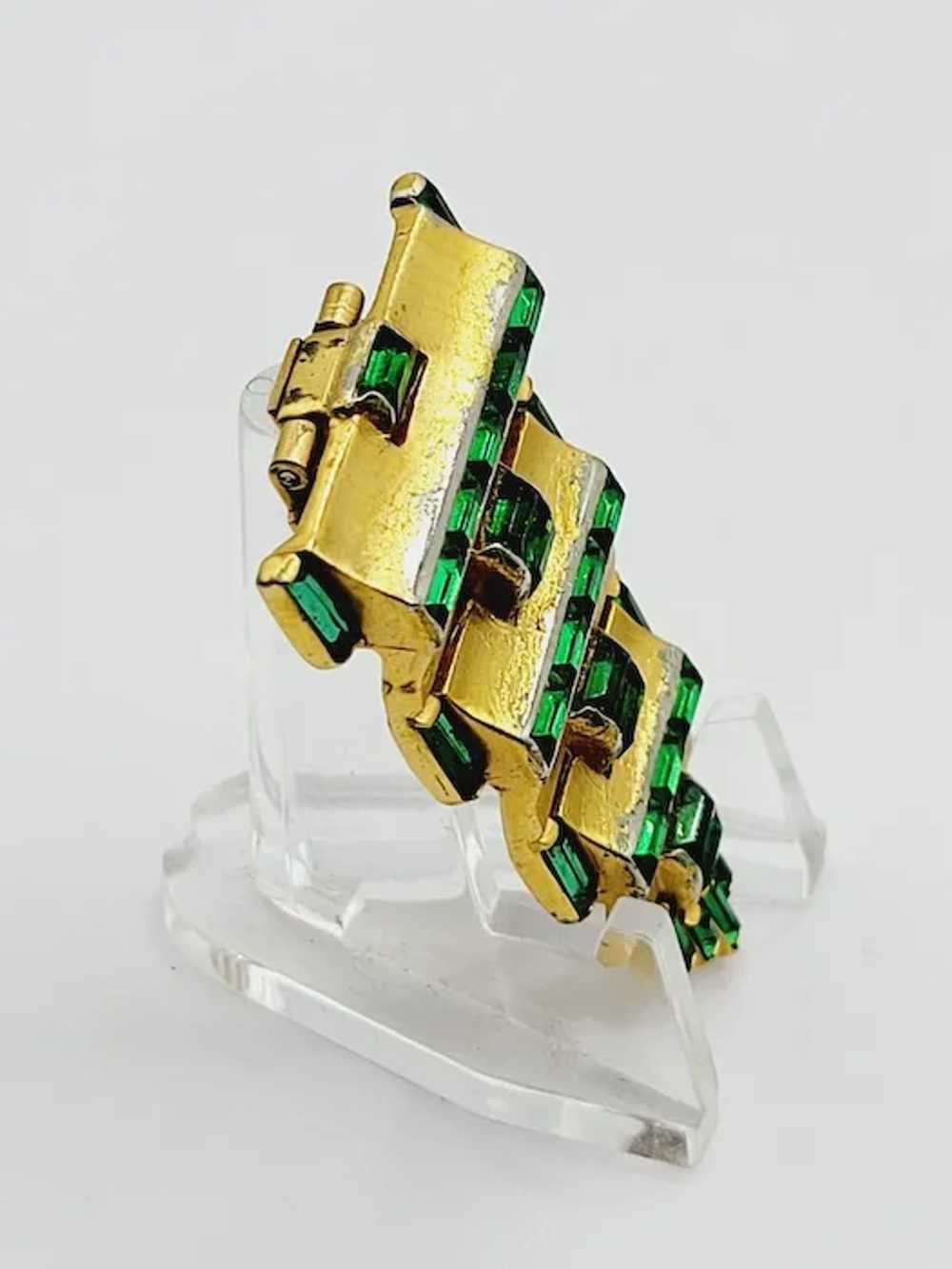 Art Deco Retro Dress Clip With Invisible Stones [… - image 3