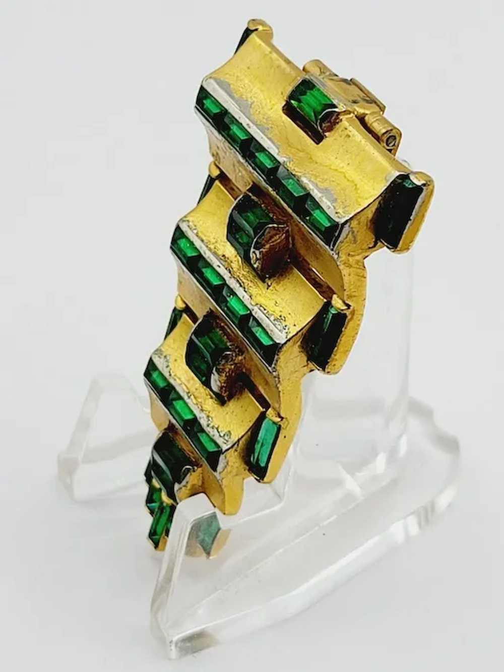 Art Deco Retro Dress Clip With Invisible Stones [… - image 4