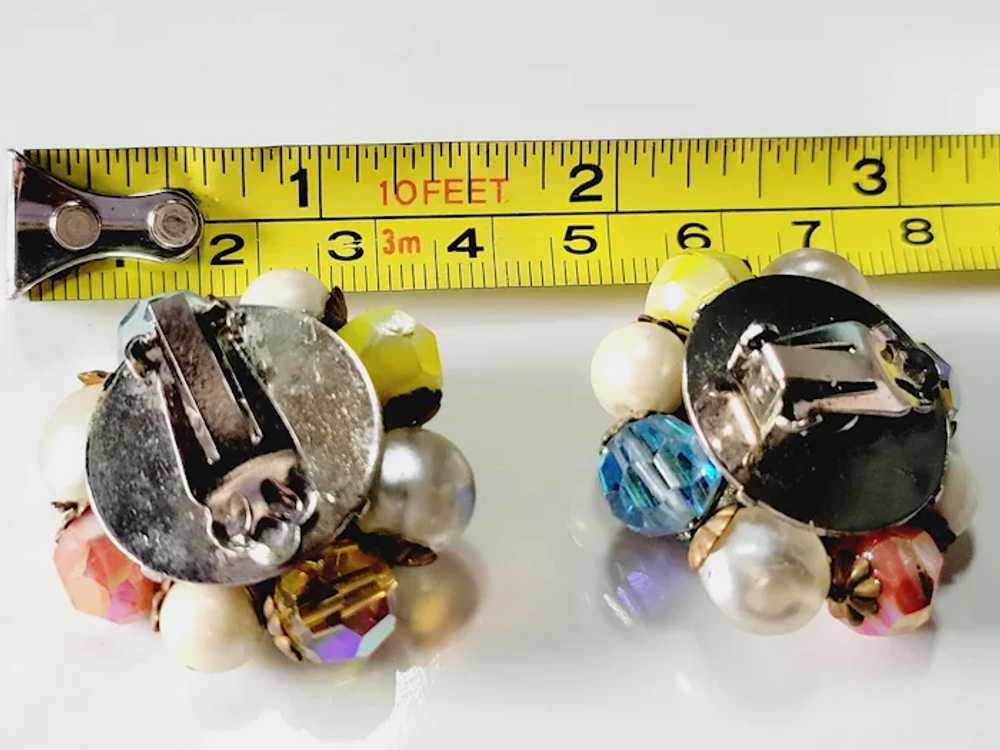Vintage Murano Glass Wired Wrapped Crystal Earrin… - image 3