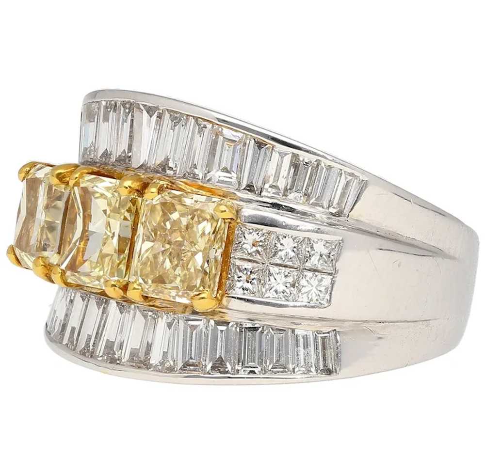 3.28 Carat TW Natural Radiant Cut Fancy Yellow Di… - image 7