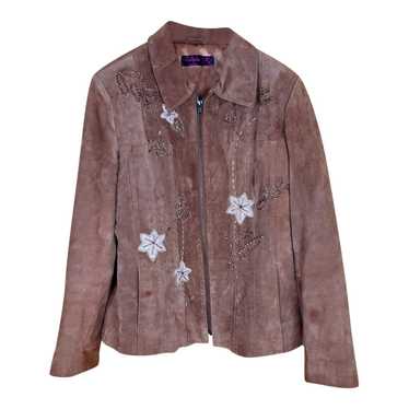 Suede jacket - Zipped jacket in natural-colored s… - image 1