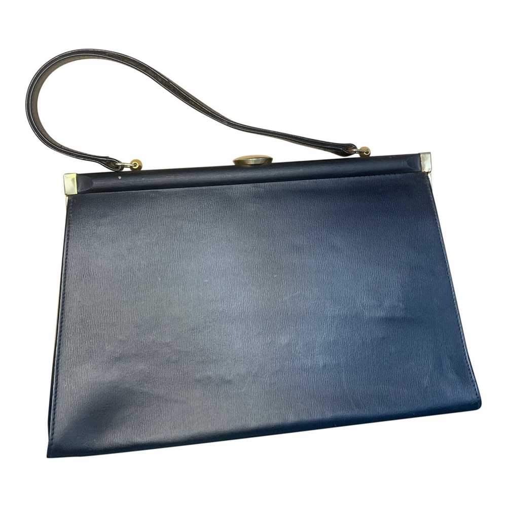 Leather handbag - vintage leather handbag - image 1
