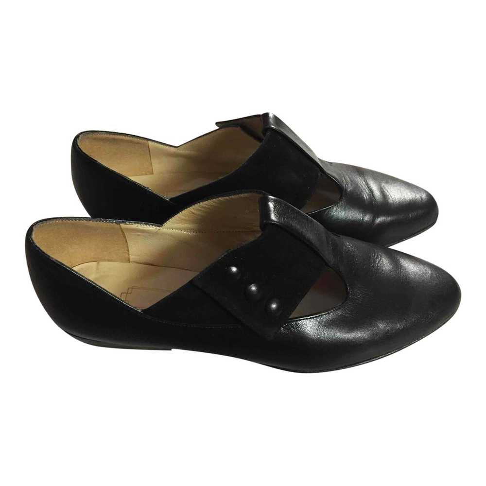 Chaussures en cuir - Chaussures noires à talon pl… - image 1