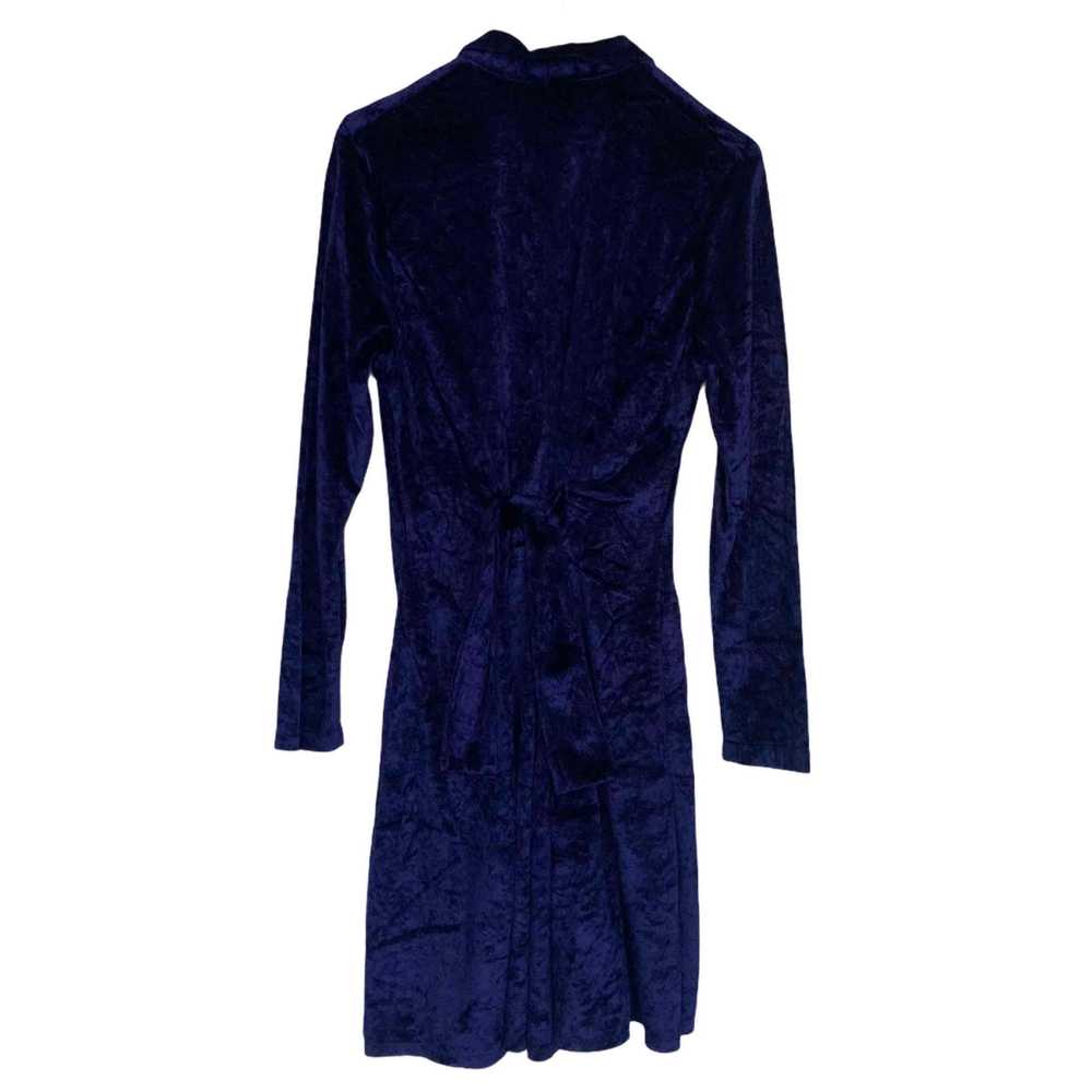 Mini robe en velours - Robe en velours bleue nuit - image 2