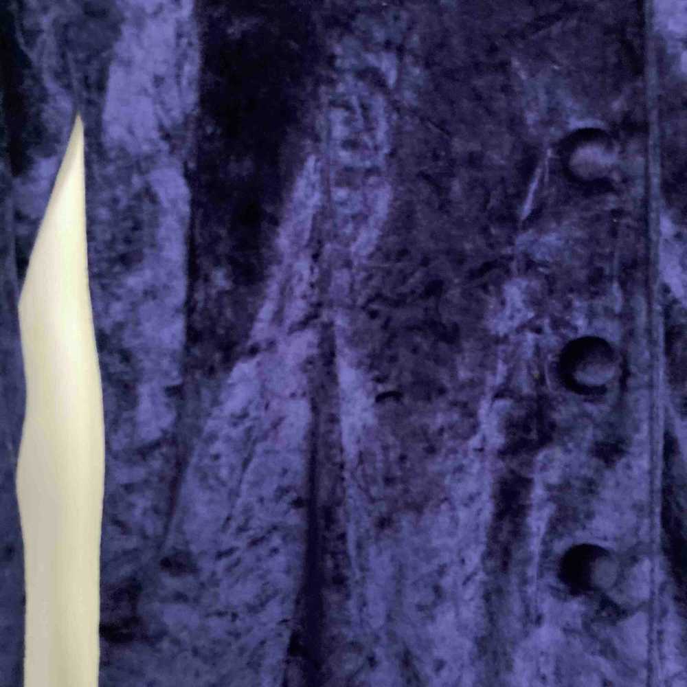 Mini robe en velours - Robe en velours bleue nuit - image 4