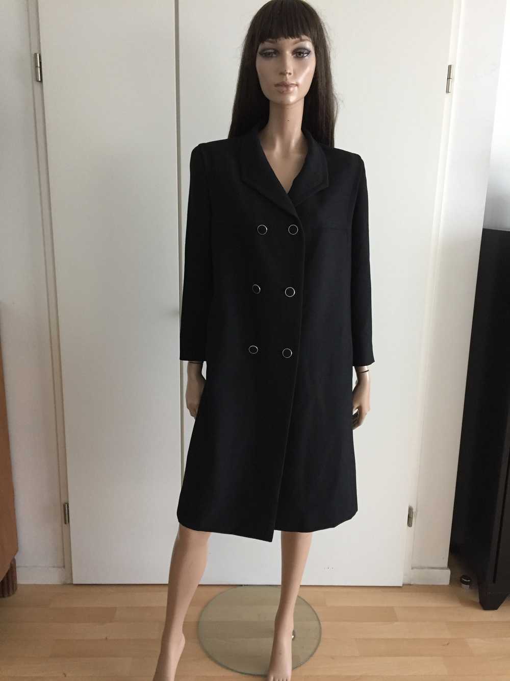 60's black coat - 60's black short coat; double b… - image 2