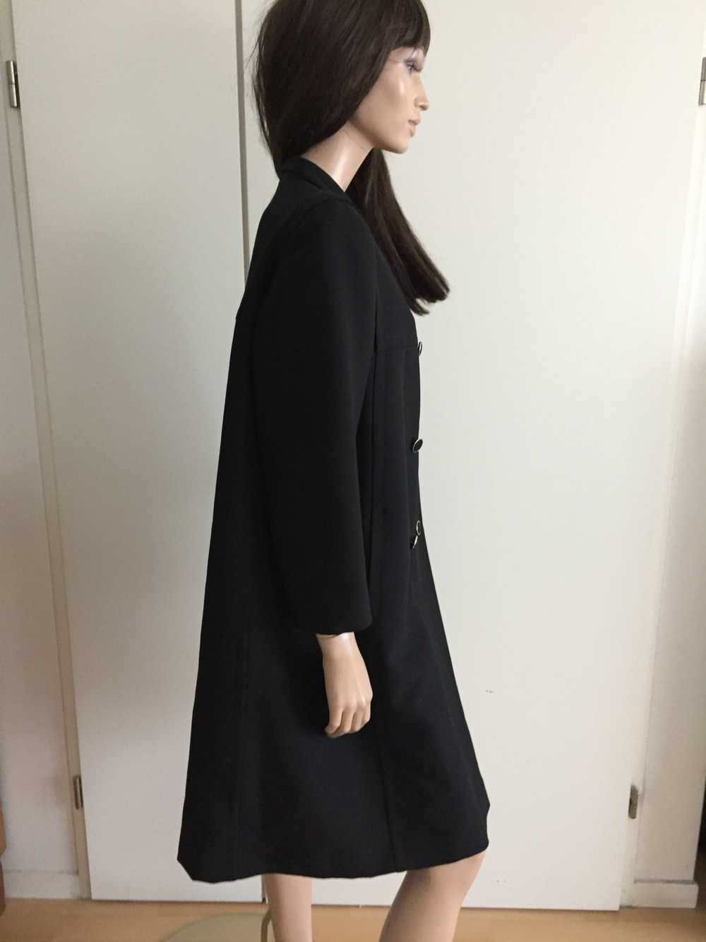 60's black coat - 60's black short coat; double b… - image 3