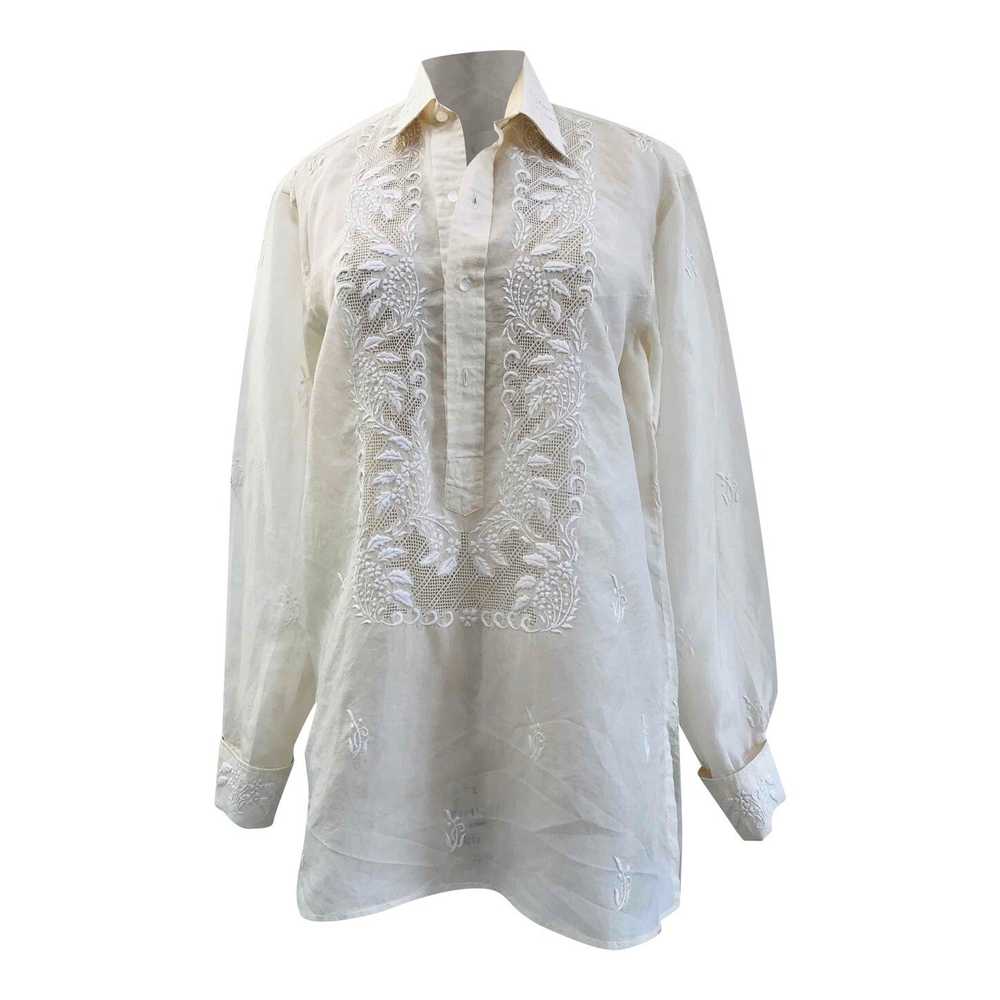 Silk blouse - Fully embroidered long Indian silk … - image 1