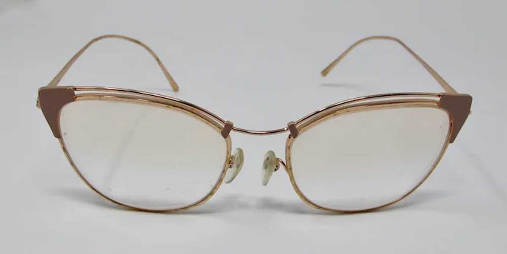 Prada VPR 62U Pink Gold Cat's Eye Glasses - image 2