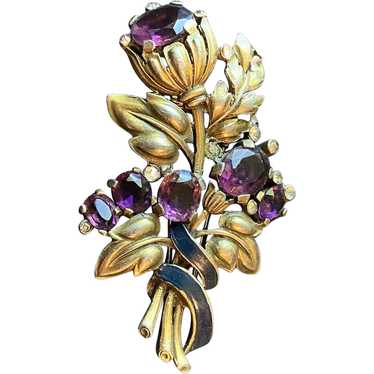 TRIFARI 'Alfred Philippe' Amethyst Crystal Blue E… - image 1