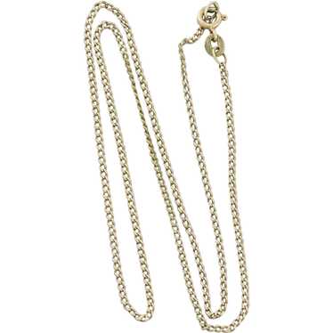 14k Yellow Gold Curb Link Chain 16 1/2" inch
