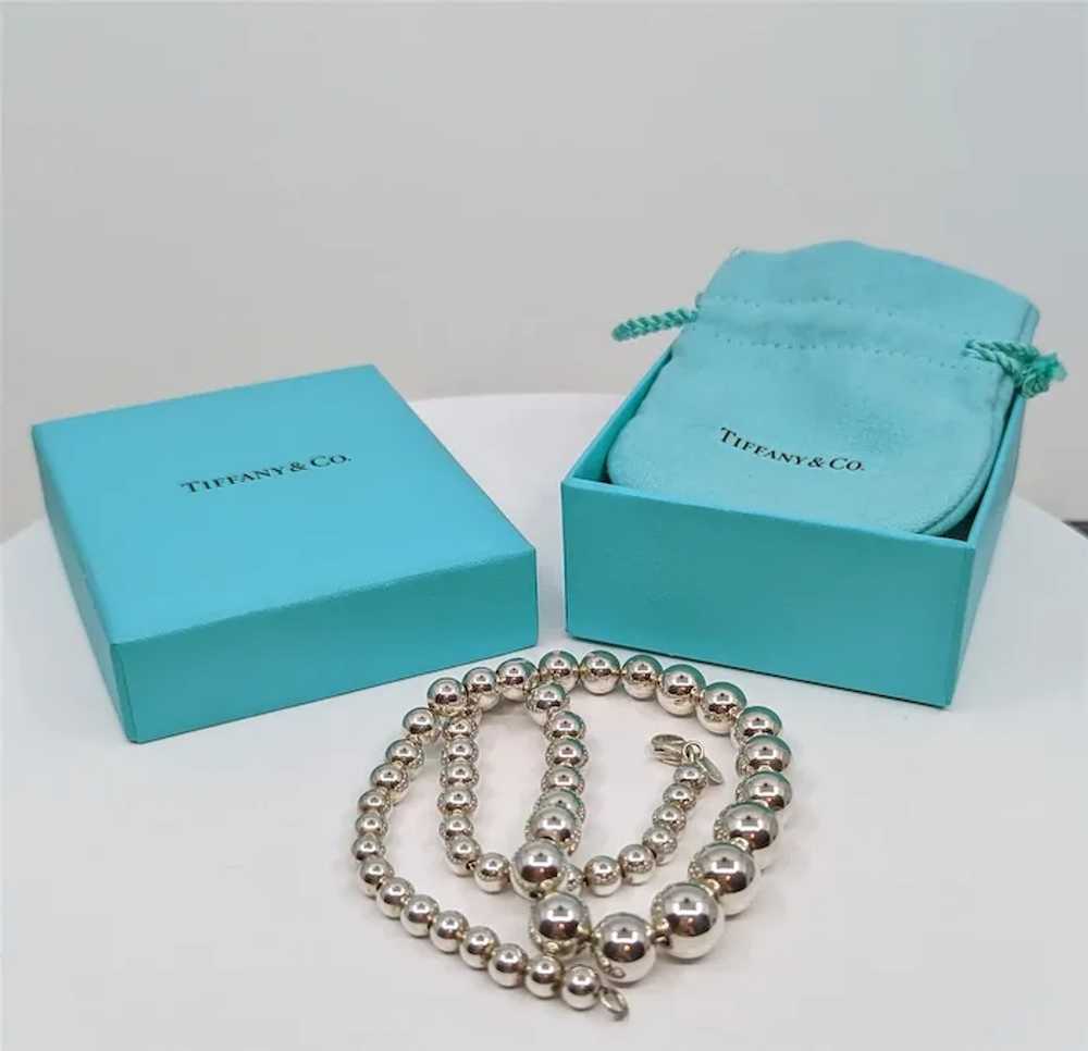 Tiffany & Co. Graduated Sterling Silver Necklace … - image 2