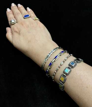 アクセサリー Mexican silver bracelet vintage Vintage Mexico Silver 950 Cuff Bracelet, Mexican Silver Cuff