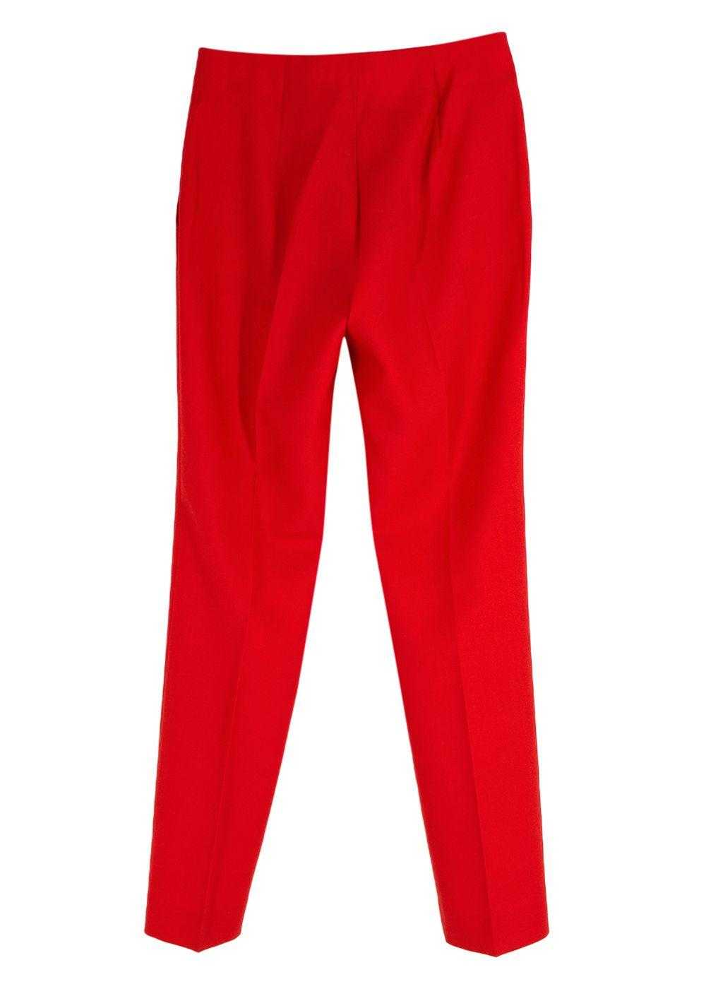 Managed by hewi Red Wool Tailored Trousers - image 4