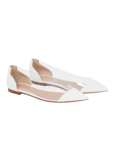 Gianvito Rossi Plexi Leather & PVC Ballet Flats