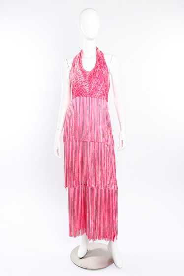 LILLI DIAMOND Halter Fringe Dress, Shawl & Belt Se