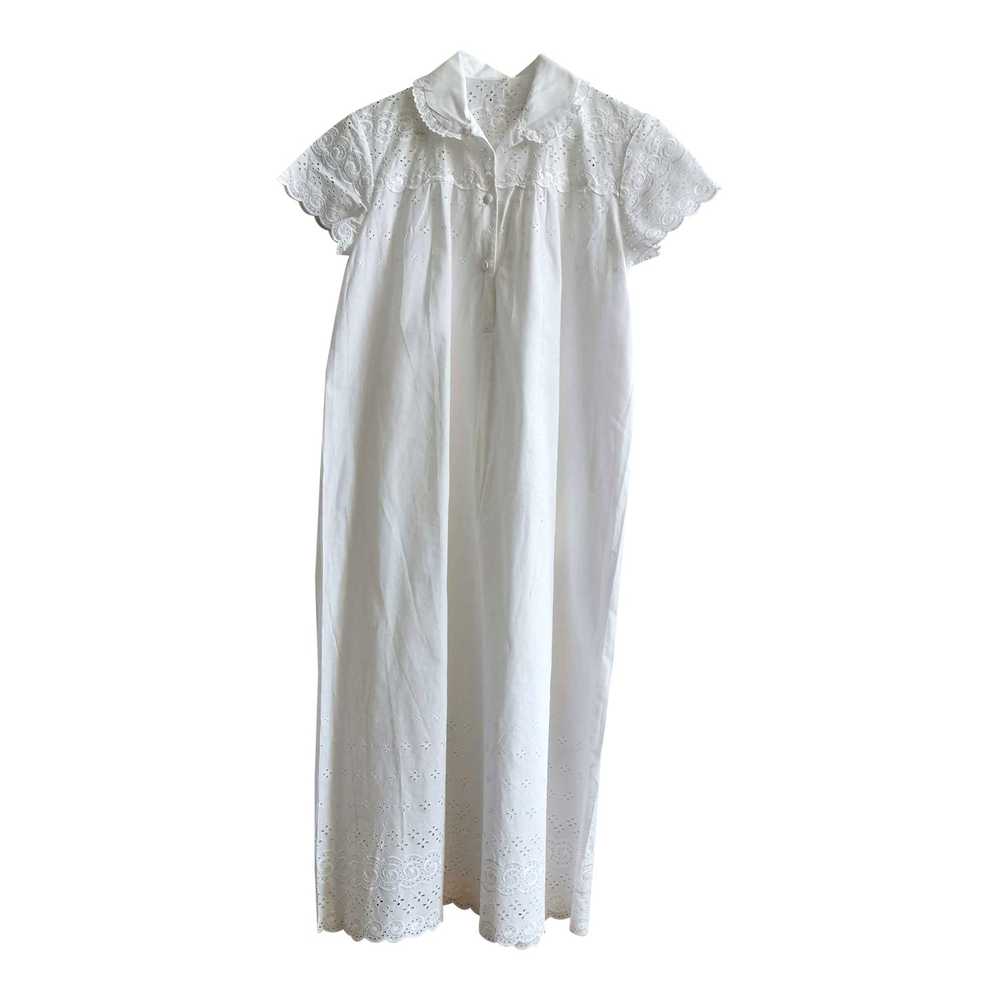 Robe longue en coton brodé - image 1