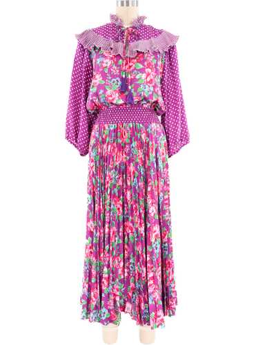 Diane Freis Printed Chiffon Dress