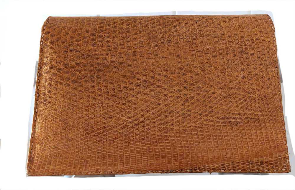 Exotic leather pouch - Genuine snakeskin clutch, … - image 2
