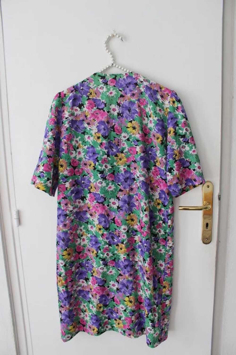 Robe à fleurs - Magnifique robe des années 60 Fle… - image 4