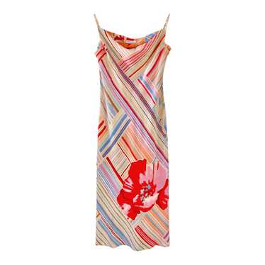 Long silk dress - Long silk dress, pastel multico… - image 1