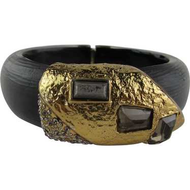 Alexis Bittar Smokey Gray Lucite Hinged Cuff