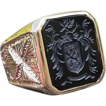 Victorian 14K Gold Carnelian Intaglio Ring