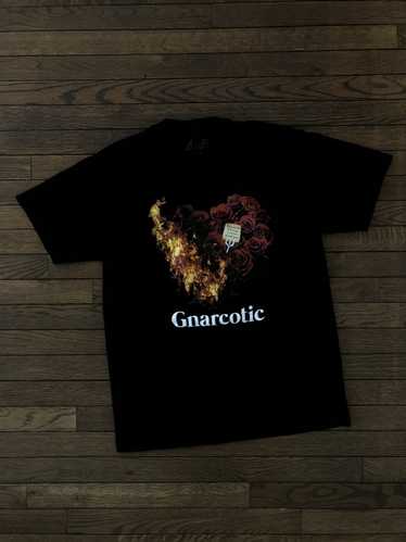 Gnarcotic Gnarcotic Flames Heart Valentines Tee Bl