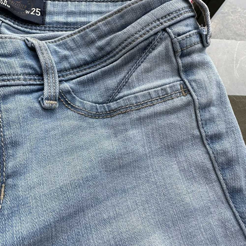 Hollister Hollister Ripped Knee Raw Hem Jean Legg… - image 11