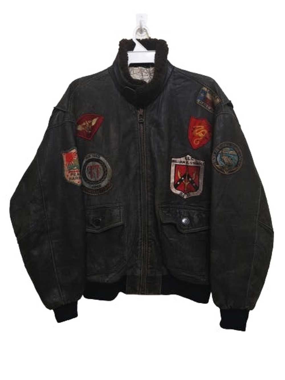 Avirex × Military × Vintage Military Leather Jack… - image 1
