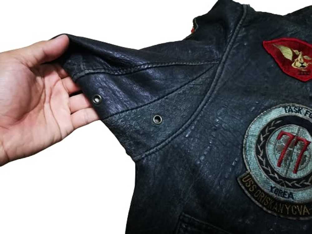 Avirex × Military × Vintage Military Leather Jack… - image 6