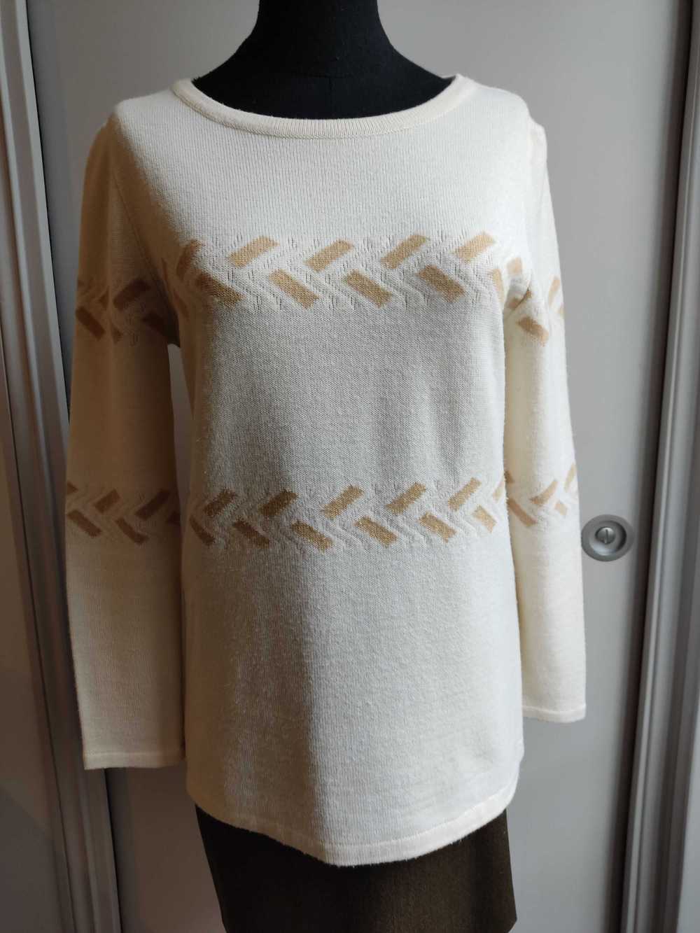 Pull Courrèges - Courrèges sweater, ecru long-sle… - image 2