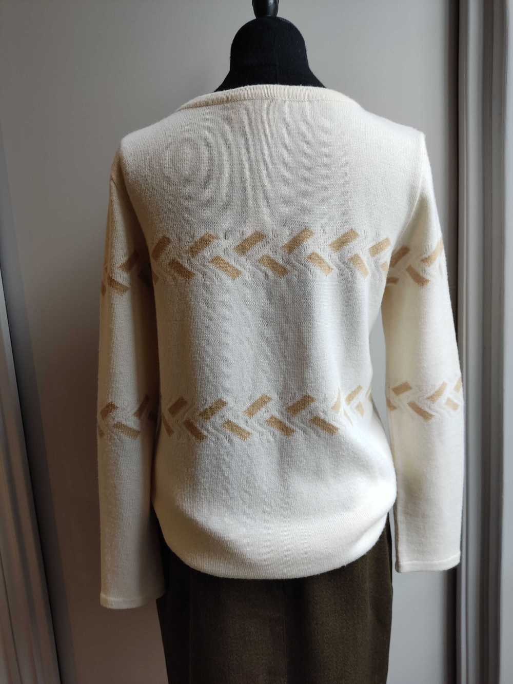 Pull Courrèges - Courrèges sweater, ecru long-sle… - image 3