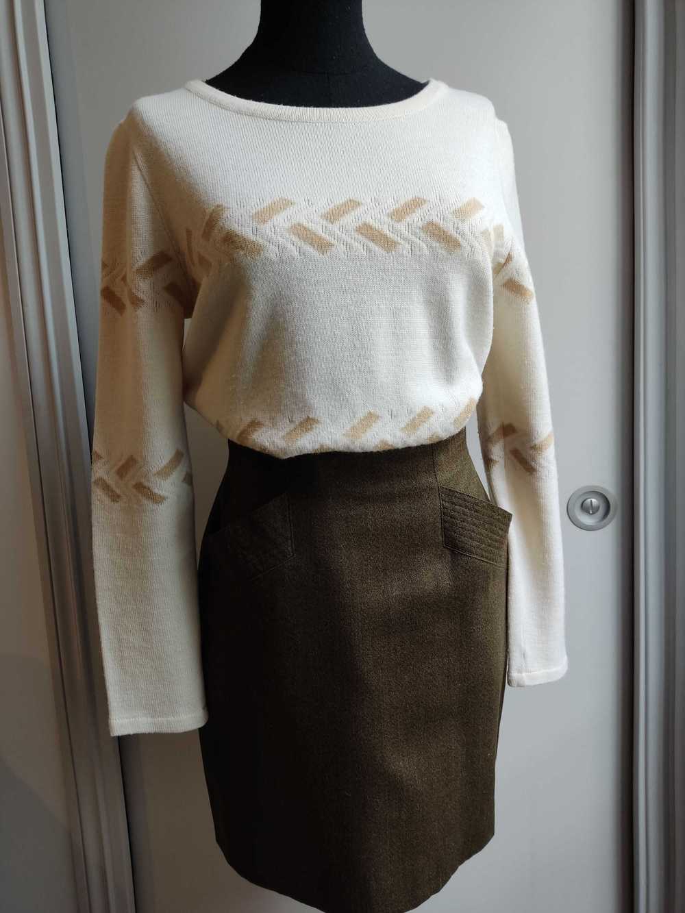 Pull Courrèges - Courrèges sweater, ecru long-sle… - image 4
