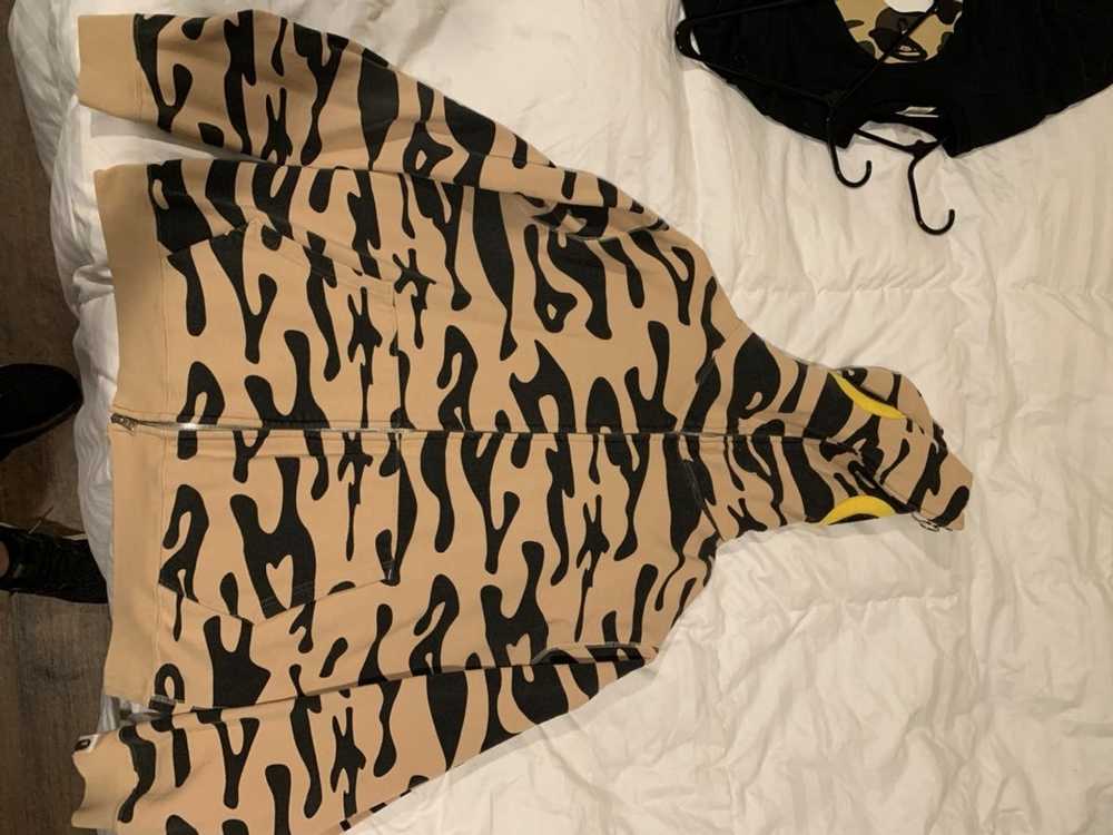 Bape RARE Bape Fish Camo Full Zip Hoodie Yellow - image 2