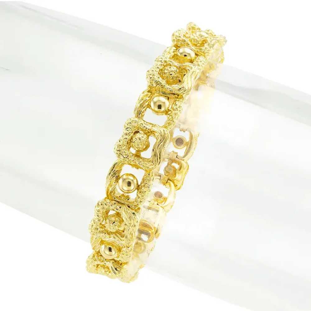 Tiffany & Co Yellow Gold Textured Link Bracelet E… - image 6