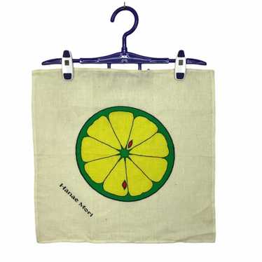 Hanae Mori Vtg HANAE MORI Lemon Logo Spell Out Ha… - image 1