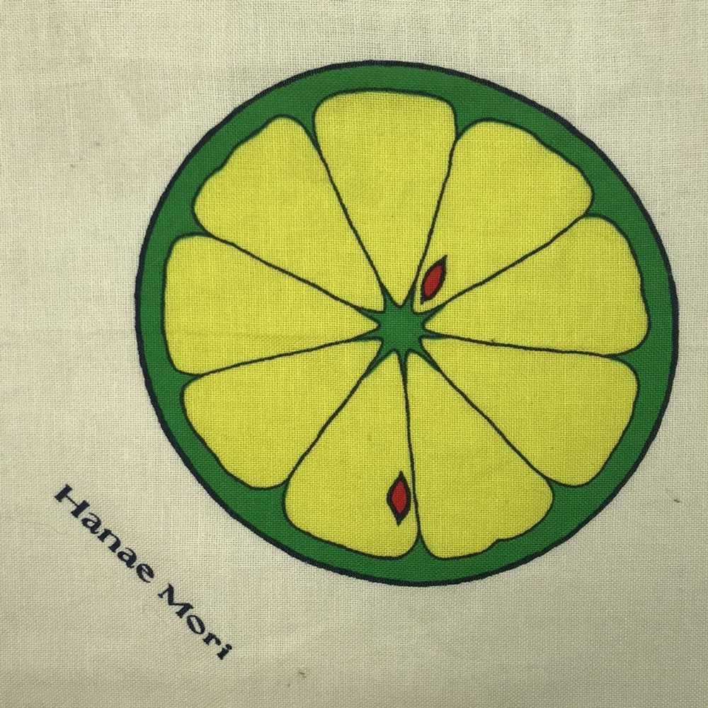 Hanae Mori Vtg HANAE MORI Lemon Logo Spell Out Ha… - image 2