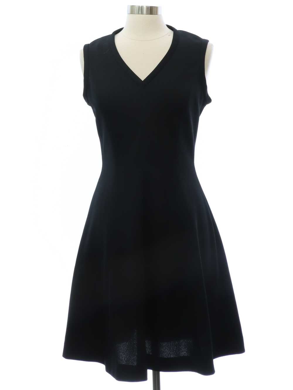 1970's Black Knit Dress - image 1