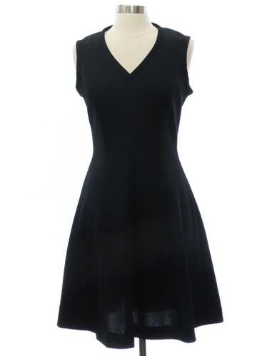 1970's Black Knit Dress - image 1