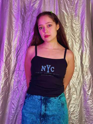 Vintage 1990s NYC Black and Blue Tank - S - image 1