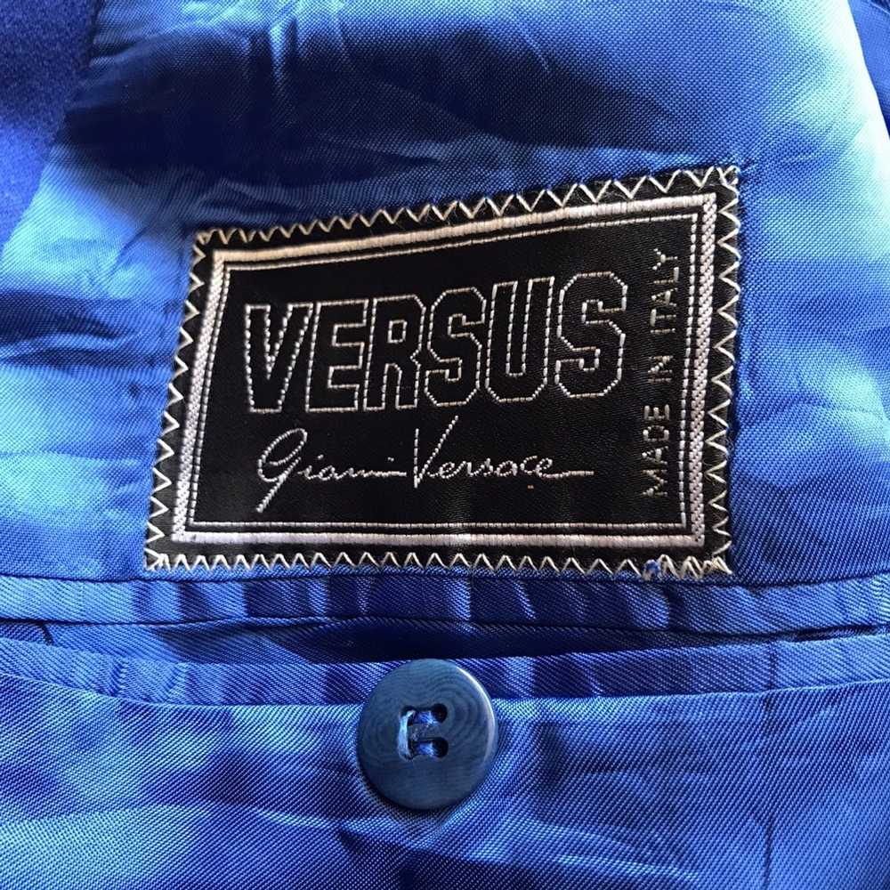 Versace Vtg GIANNI VERSACE COUTURE 1 Button Blue … - image 5