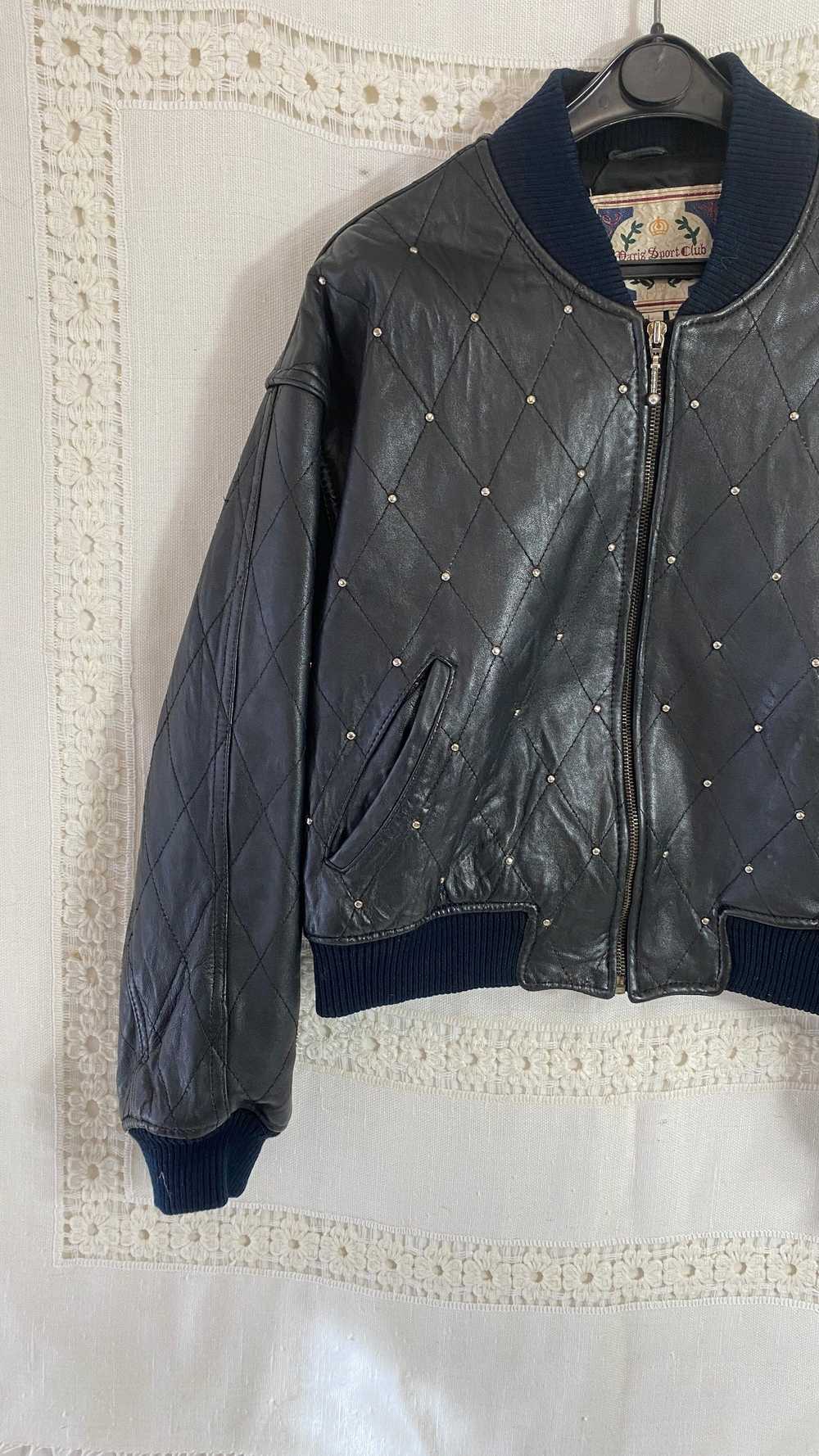Leather jacket - Paris Sport Club brand jacket, b… - image 5
