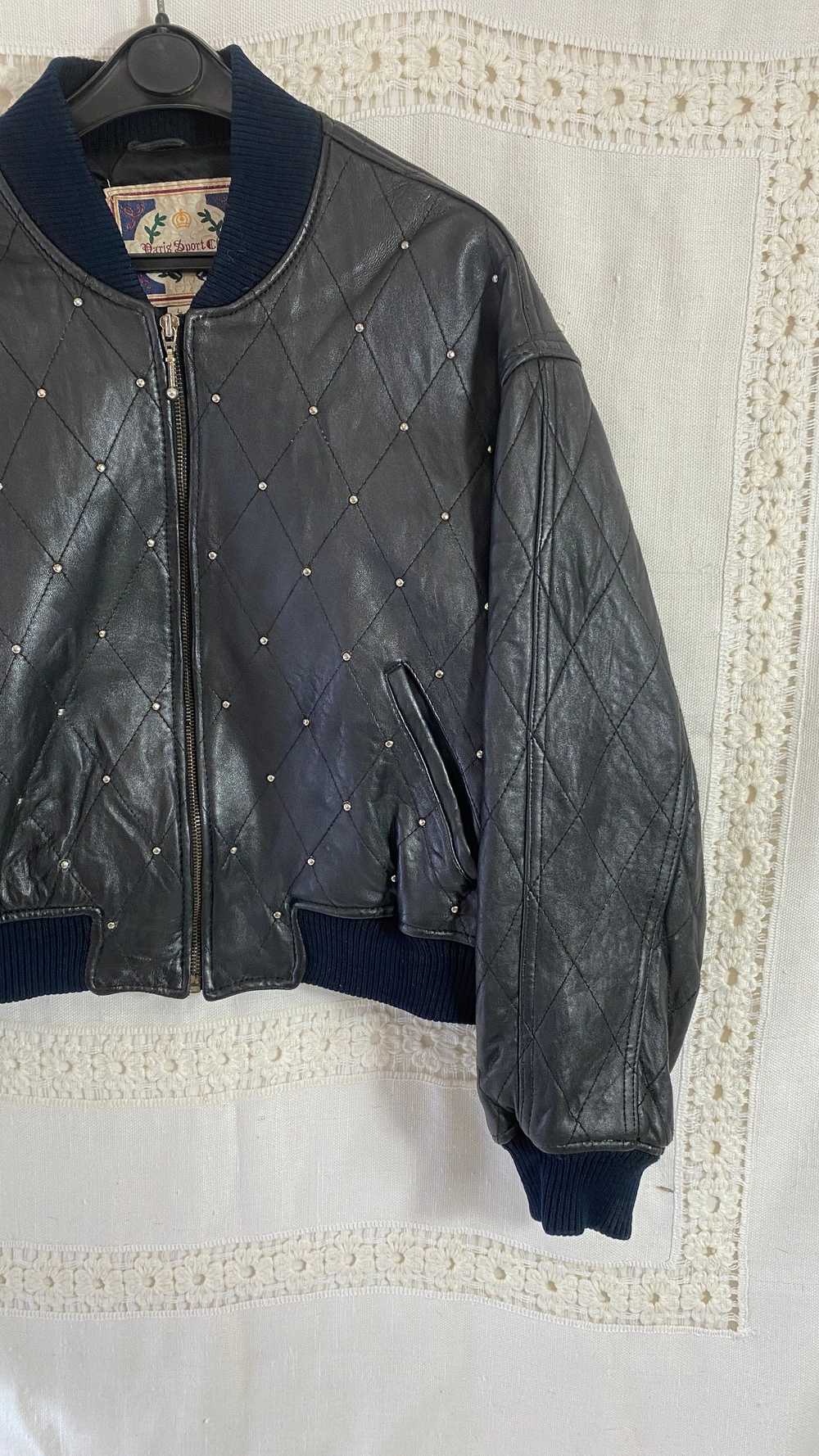 Leather jacket - Paris Sport Club brand jacket, b… - image 7