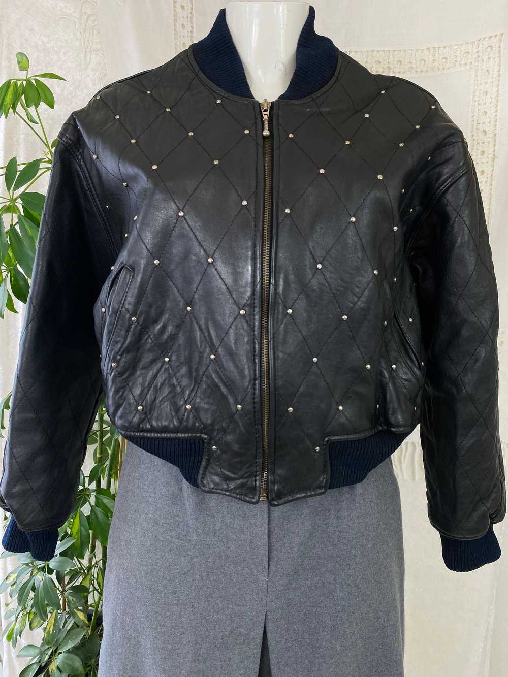 Leather jacket - Paris Sport Club brand jacket, b… - image 8