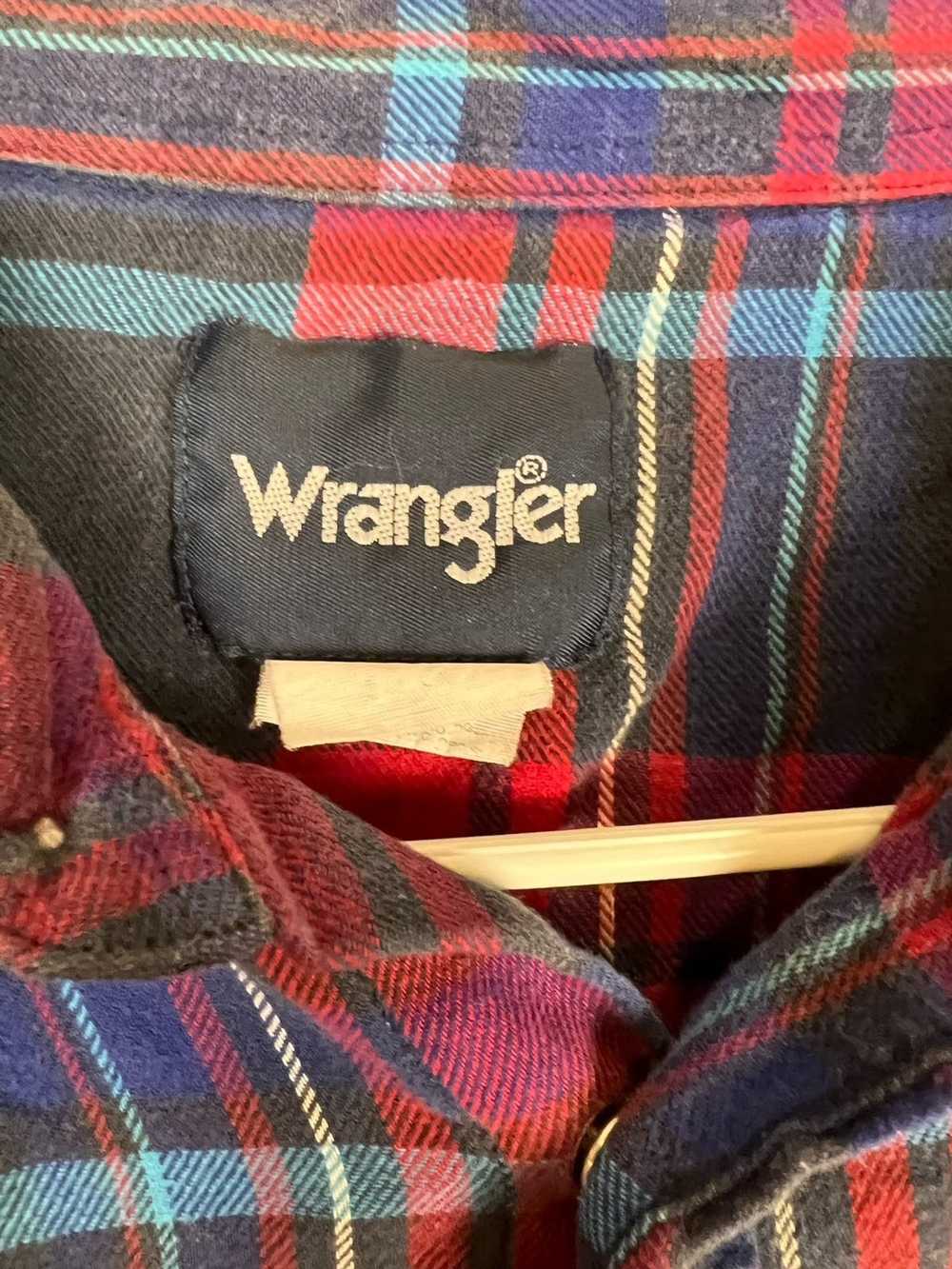 Vintage × Wrangler Vintage Flannel 1980s Wrangler… - image 2