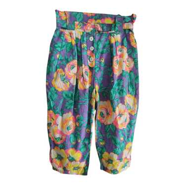 Pantalon à fleurs